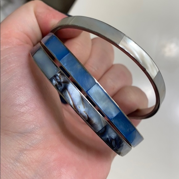 Blue sea shell bracelets - Picture 2 of 3